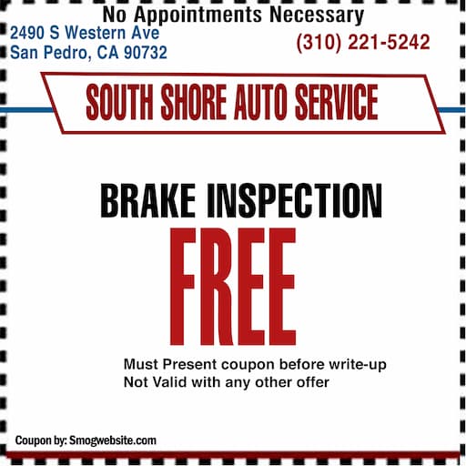 Brake Inspection Coupon San Pedro