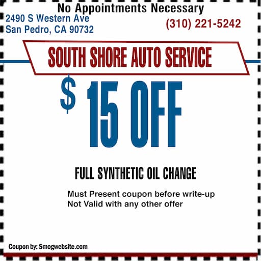 Full Synthetic Oil Change Coupon San Pedro